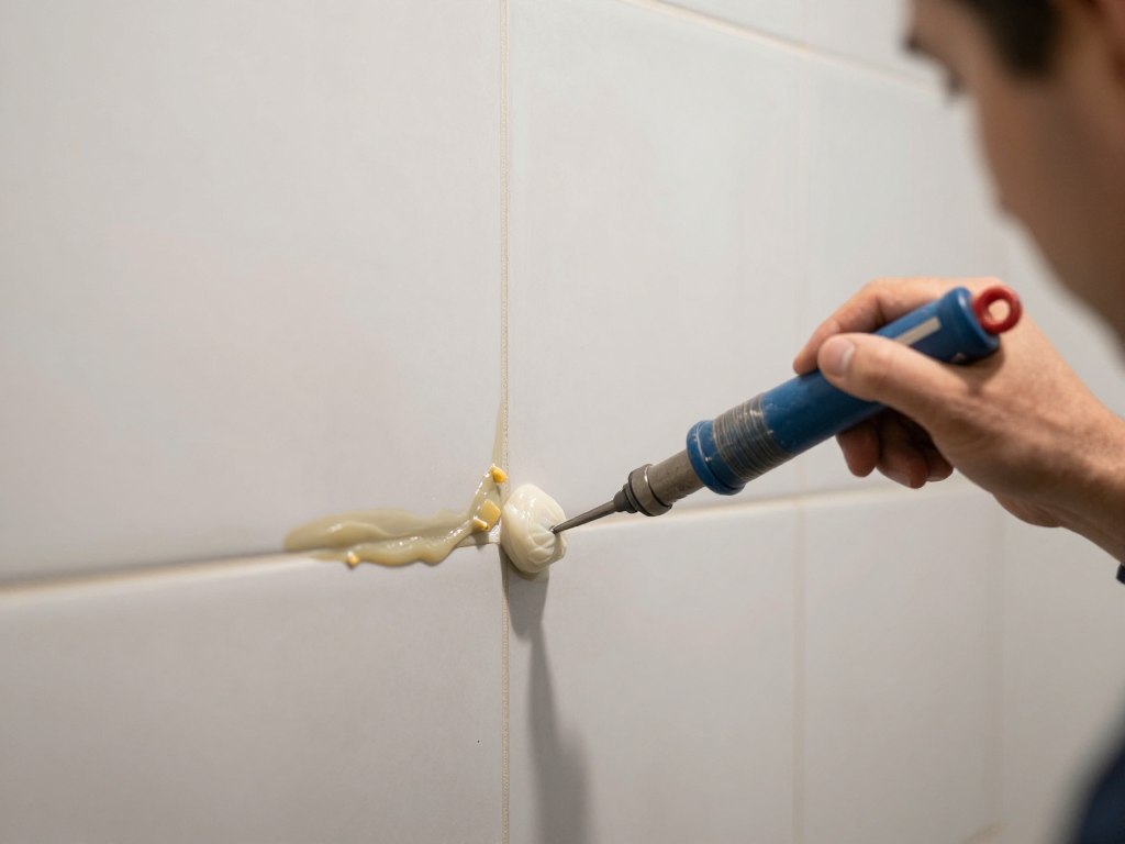 تطبيق العزل المائي على بلاط الحمام الموجود