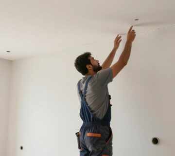معلم ترميمات يعمل على تجديد منزل في الكويت